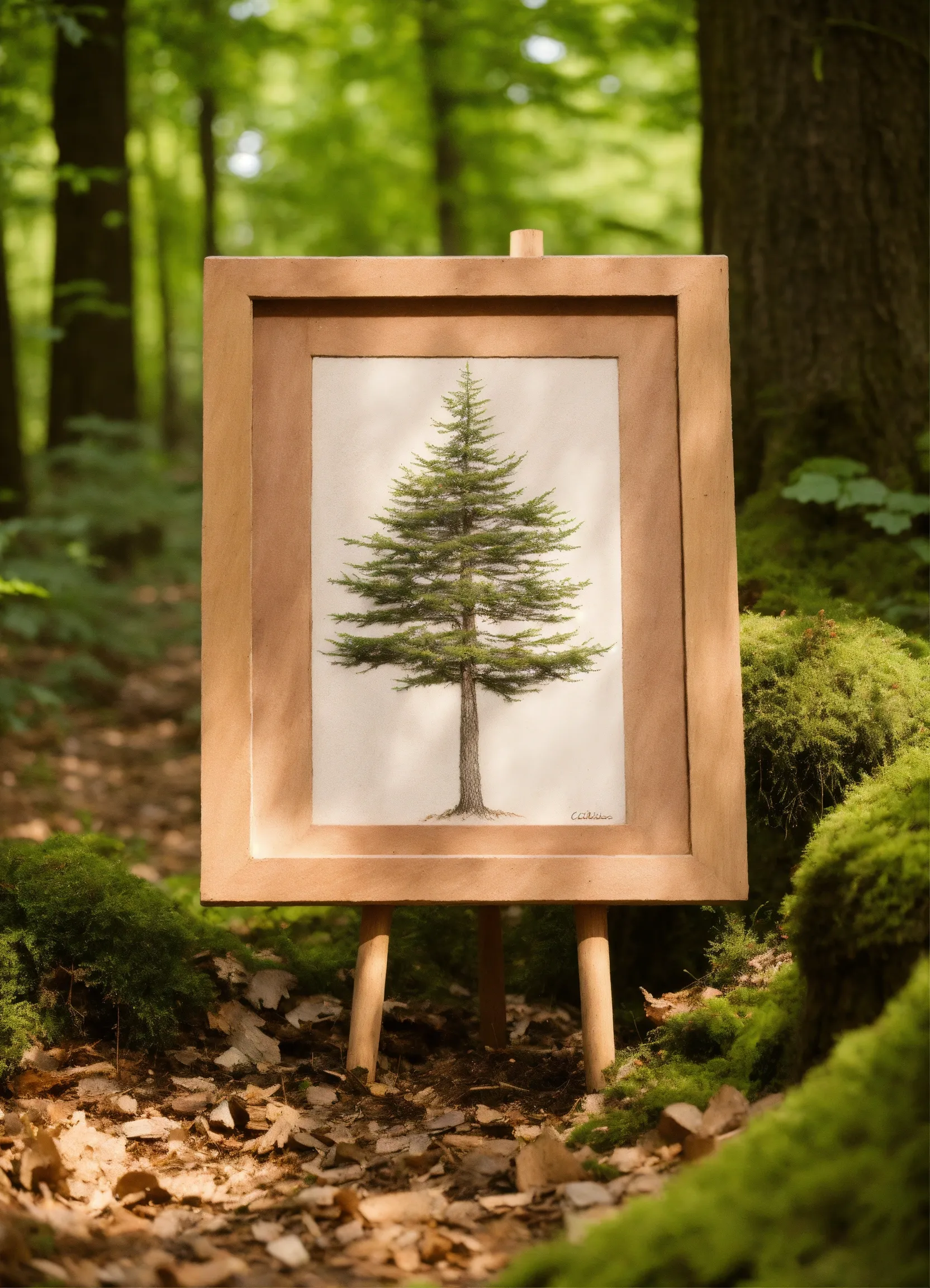 Kontor med træarbejdsplads